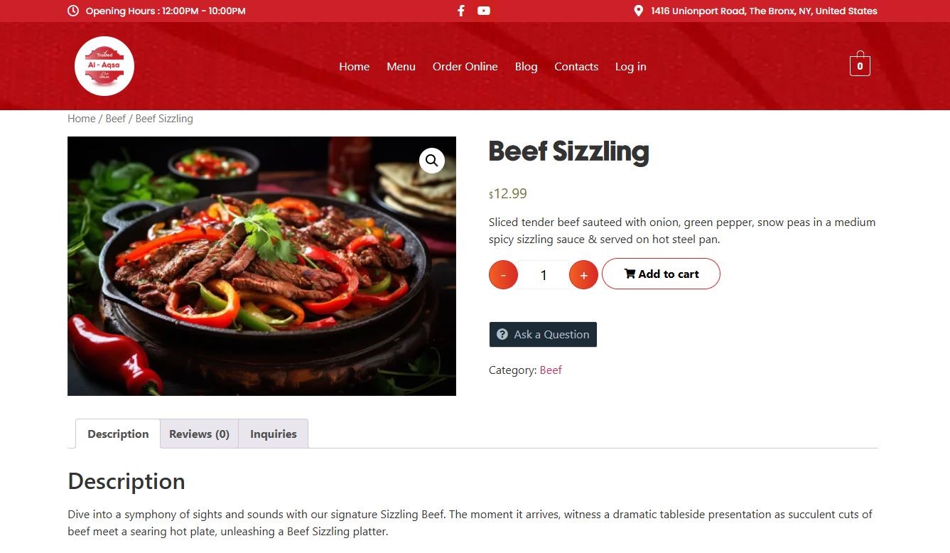 Beef Sizzling
